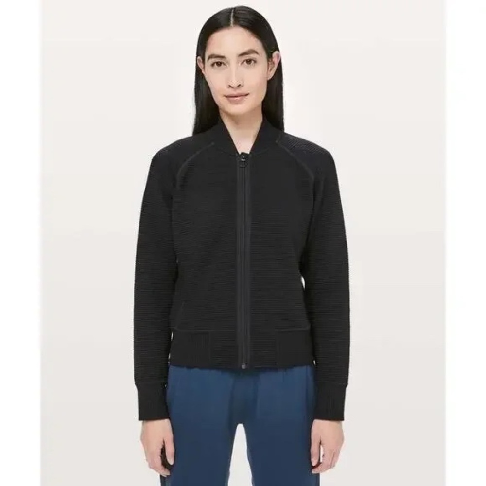 Lululemon On Repeat Waffle knit Bomber Jacket